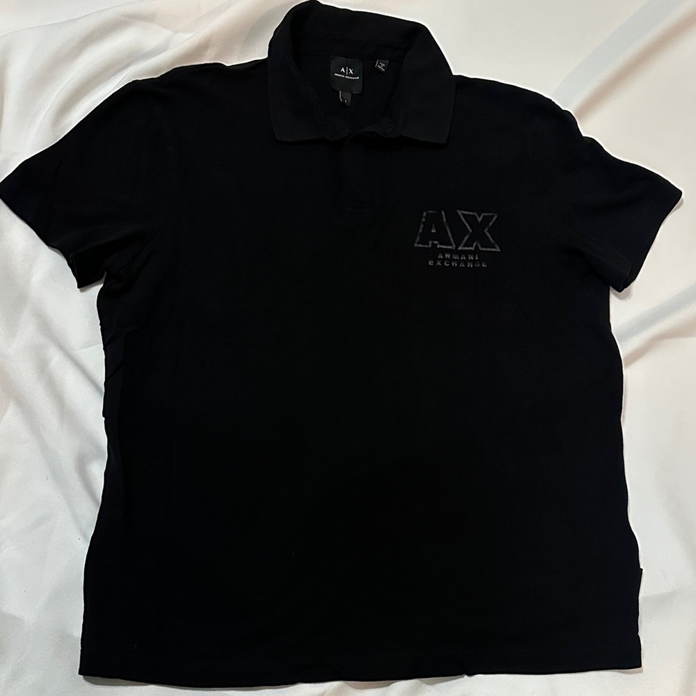 Armani Exchange Men's Polo in Classic Black
